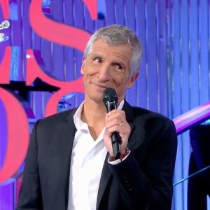 Margaux et Nagui dans l'émission "N'oubliez pas les paroles" sur France 2. Le 13 novembre 2021.