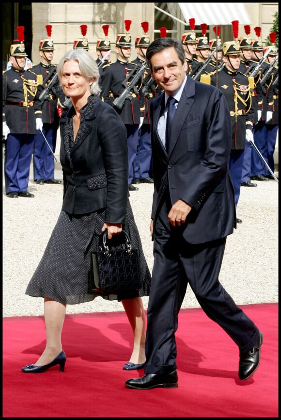 François et Penelope Fillon  - Visite officielle du Pape Benoît XVI à l'Elysée en 2008