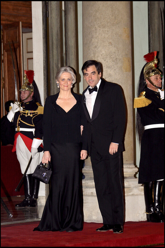 François et Penelope Fillon  - Dîner d'état en l'honneur de Shimon Peres en 2008