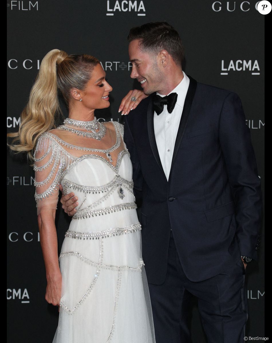 Paris Hilton, Carter Reum - 10e "Annual Art+Film Gala" organisé par Gucci à la "LACMA Art Gallery" à Los Angeles, le 6 novembre 2021.