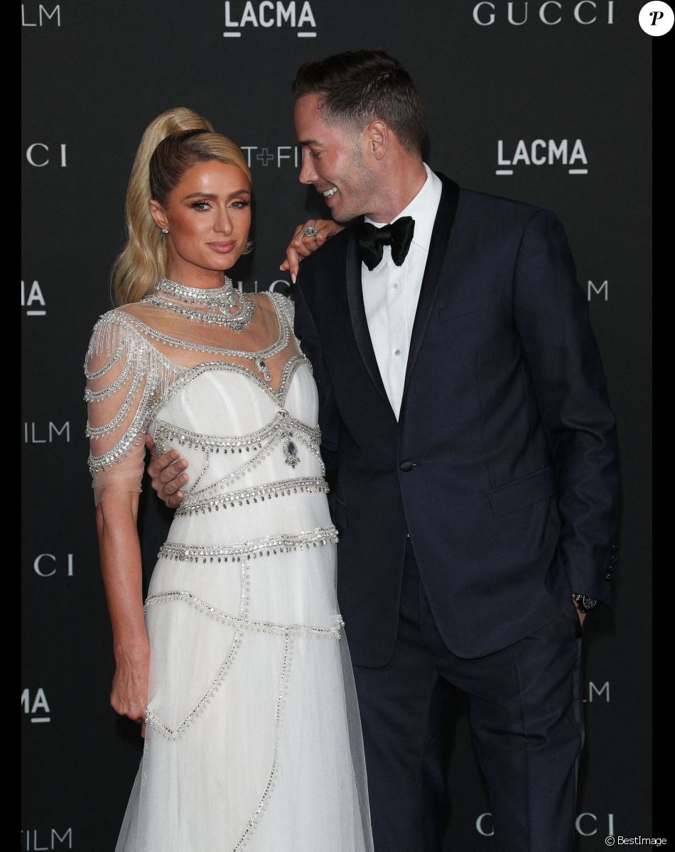 Paris Hilton, Carter Reum - 10e "Annual Art+Film Gala" organisé par Gucci à la "LACMA Art Gallery" à Los Angeles, le 6 novembre 2021.
