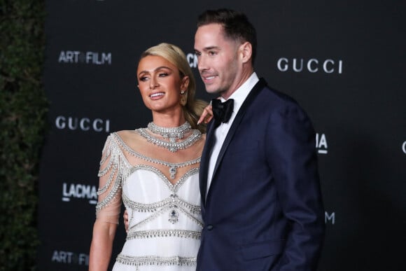 Paris Hilton et son fiancé Carter Reum - 10e "Annual Art+Film Gala" organisé par Gucci à la "LACMA Art Gallery" à Los Angeles.