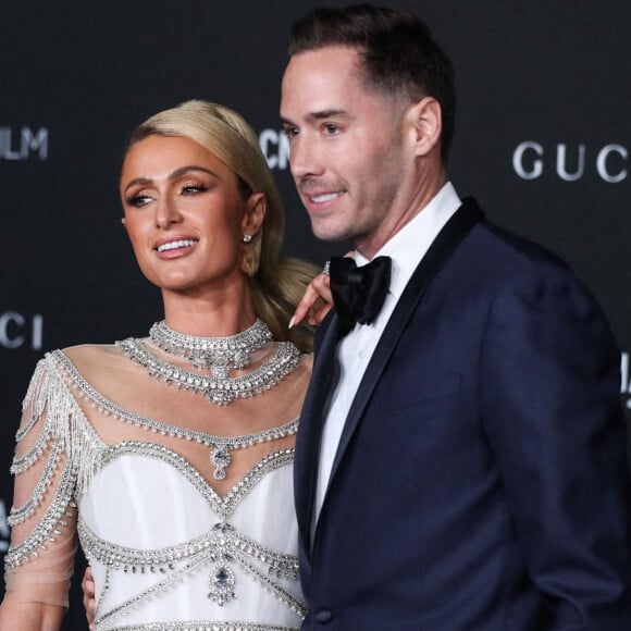 Paris Hilton et son fiancé Carter Reum - 10e "Annual Art+Film Gala" organisé par Gucci à la "LACMA Art Gallery" à Los Angeles.