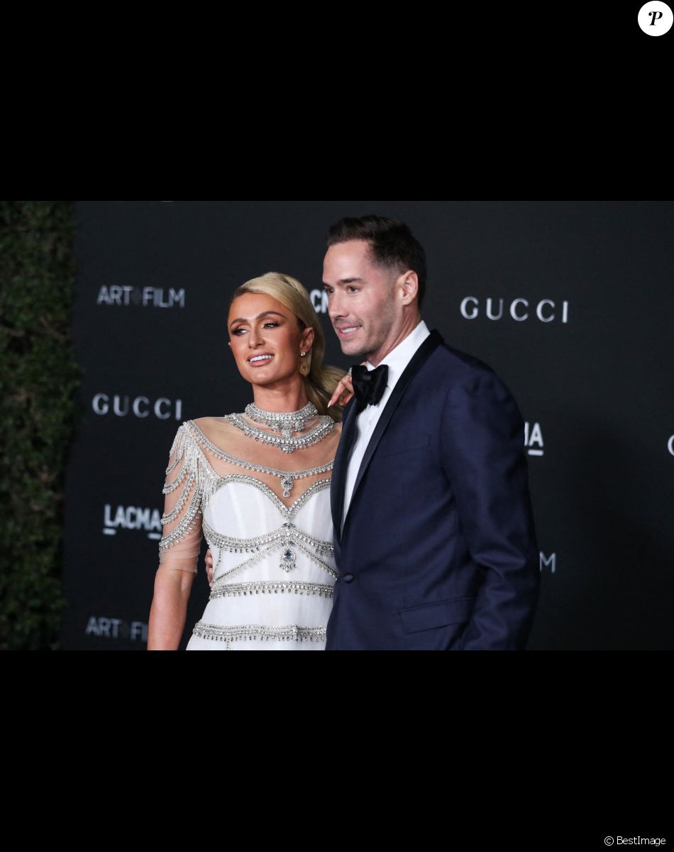 Paris Hilton et son fiancé Carter Reum - 10e "Annual Art+Film Gala" organisé par Gucci à la "LACMA Art Gallery" à Los Angeles.