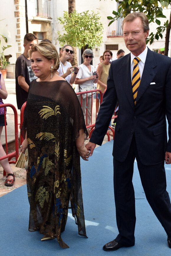 Le grand-duc Henri de Luxembourg et La grande-duchesse Maria Teresa de Luxembourg - Mariage de Marie Gabrielle Nassau et de Antonius Willms à Malaga le 3 septembre 2017.