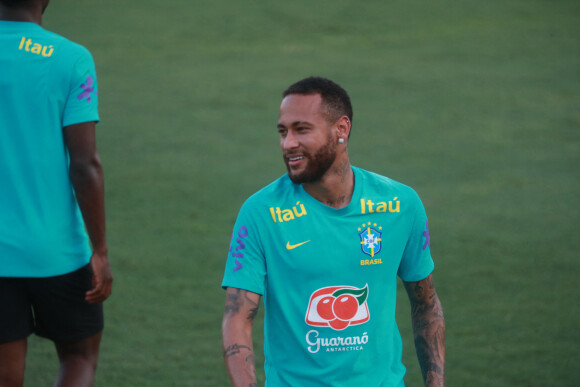 Neymar Jr. - La sélection brésilienne s'entraîne au stade Ismael Benigno à Manaus, Brésil, le 12 octobre 2021. © Fotoarena/Panoramic/Bestimage