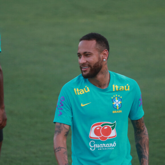 Neymar Jr. - La sélection brésilienne s'entraîne au stade Ismael Benigno à Manaus, Brésil, le 12 octobre 2021. © Fotoarena/Panoramic/Bestimage