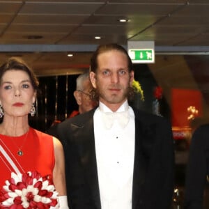 Beatrice Borromeo, la princesse Caroline de Hanovre, son fils Andrea Casiraghi, la princesse Charlene et le prince Albert II de Monaco - Soirée de gala au Grimaldi Forum le 19 novembre 2018 dans le cadre de la Fête Nationale Monégasque 2018. Cette année, c'est le ballet Samsom et Dalila de Camille Saint Saens avec l'orchestre philharmonique de Monte Carlo, les choeurs de Monte Carlo et les Ballets de l'Opéra de Shangai qui est joué sur la scène de la salle des Princes. © Claudia Albuquerque/ Bestimage