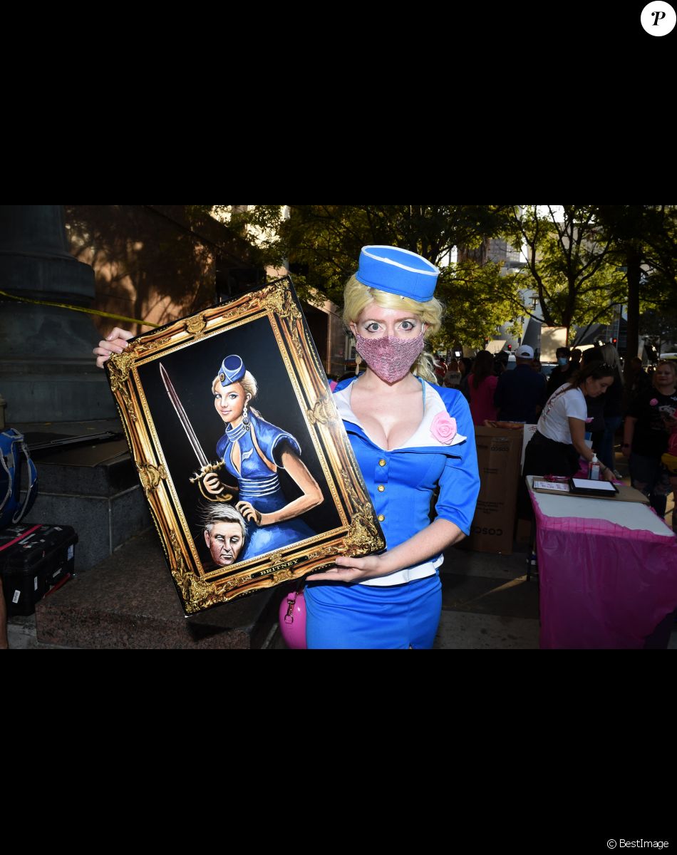Manifestation des supporters de Britney Spears à Los Angeles, en faveur de la levée de la tutelle de son père. Le 29 septembre 2021