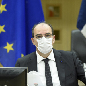 Le Premier ministre français, Jean Castex - Le Premier ministre Jean Castex rencontre son homologue belge Alexander de Croo pour une réunion sur la sécurité à Bruxelles