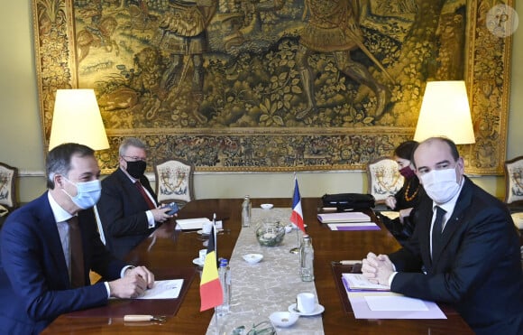 Le Premier ministre Jean Castex rencontre son homologue belge Alexander de Croo pour une réunion sur la sécurité à Bruxelles, le 22 novembre 2021