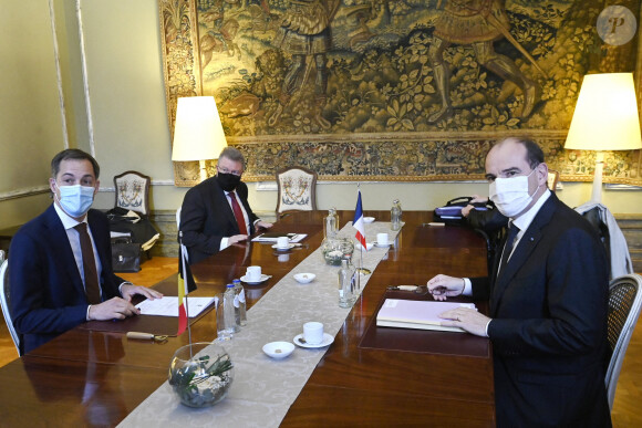 Le Premier ministre Jean Castex rencontre son homologue belge Alexander de Croo pour une réunion sur la sécurité à Bruxelles, le 22 novembre 2021