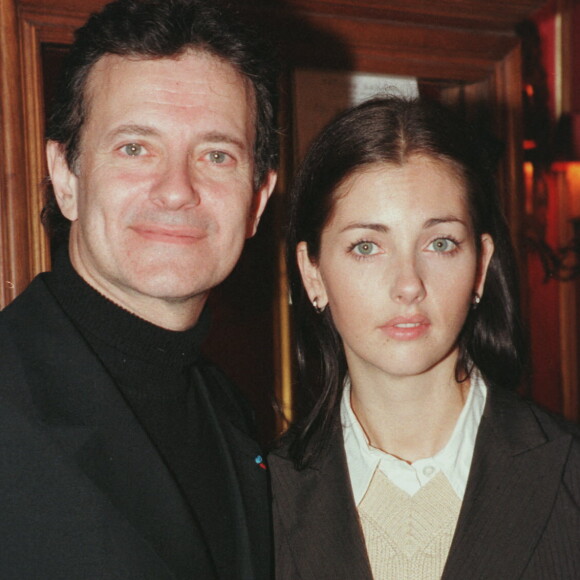 Francis Huster et Cristiana Reali au musée Grévin à Paris.