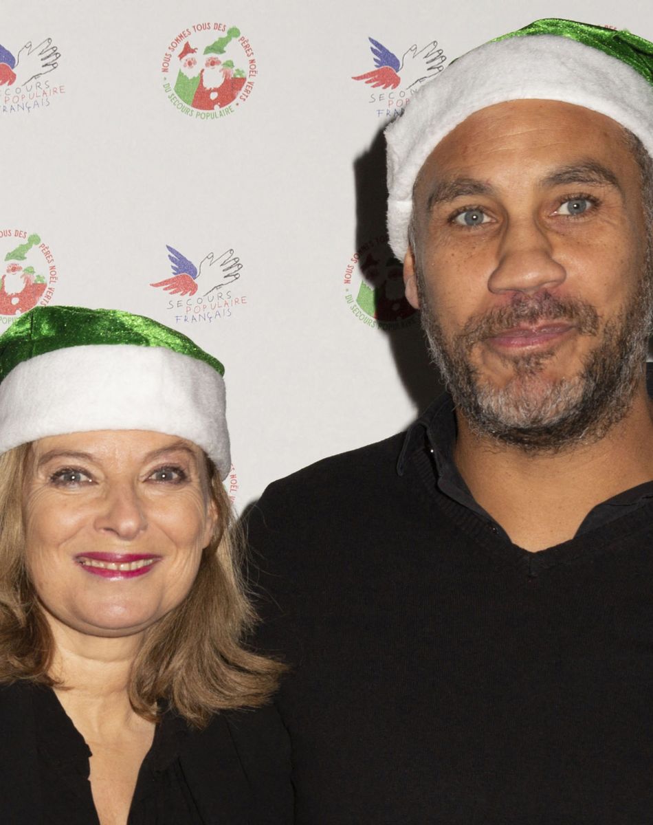 Semi-Exclusif - Valérie Trierweiler et son compagnon Romain Magellan - Réception annuelle du Secours Populaire au Musée des Arts Forains à Paris. Le 9 décembre 2019