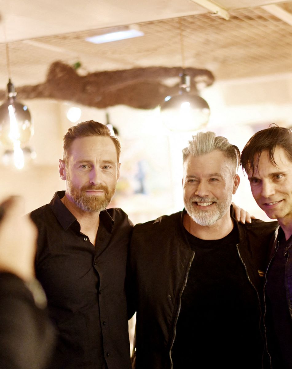 Exclusif - Frank Delay, Chris Keller, Allan Théo - Concert privé du groupe Génération Boys Band, au Gipsy hôtel à Paris. Le 23 novembre 2021. © Rachid Bellak/Bestimage