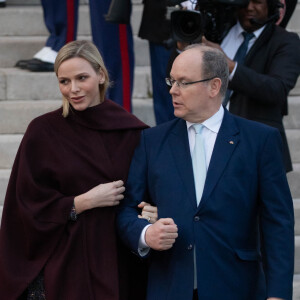 Le prince Souverain Albert II de Monaco et sa femme la princesse Charlene à Monaco. © Olivier Huitel PRM / Bestimage