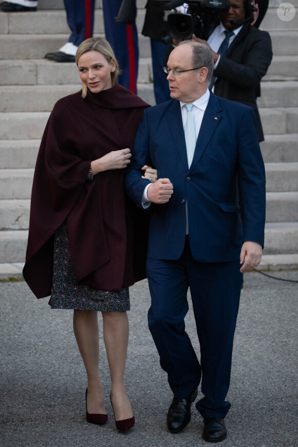 Le prince Souverain Albert II de Monaco et sa femme la princesse Charlene à Monaco. © Olivier Huitel PRM / Bestimage