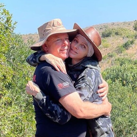 La princesse Charlene et son mari le prince Albert de Monaco réunis en Afrique du Sud, l'été dernier sur Instagram.