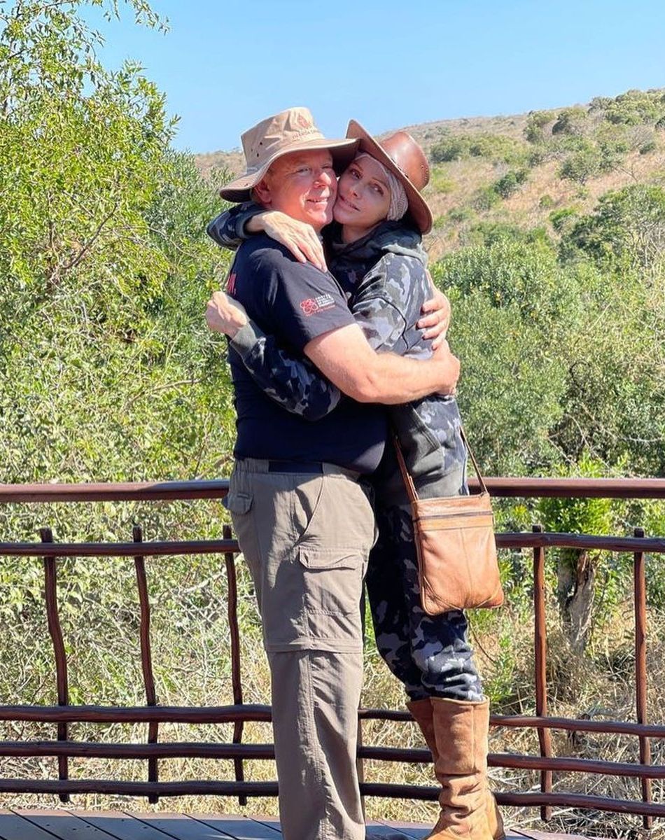La princesse Charlene et son mari le prince Albert de Monaco réunis en Afrique du Sud, l'été dernier sur Instagram.