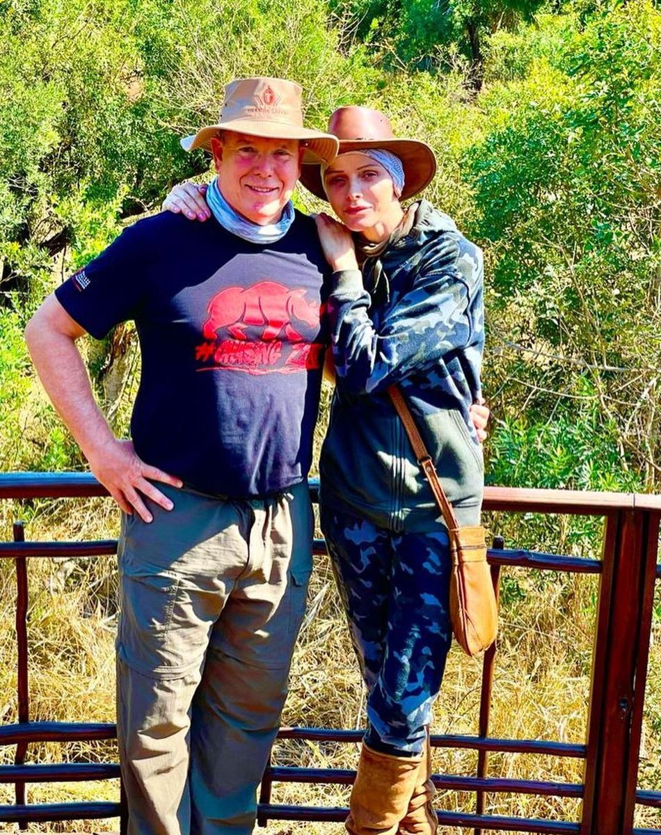 Charlene et Albert de Monaco lors de leurs retrouvailles en Afrique du Sud. Le 25 août 2021.