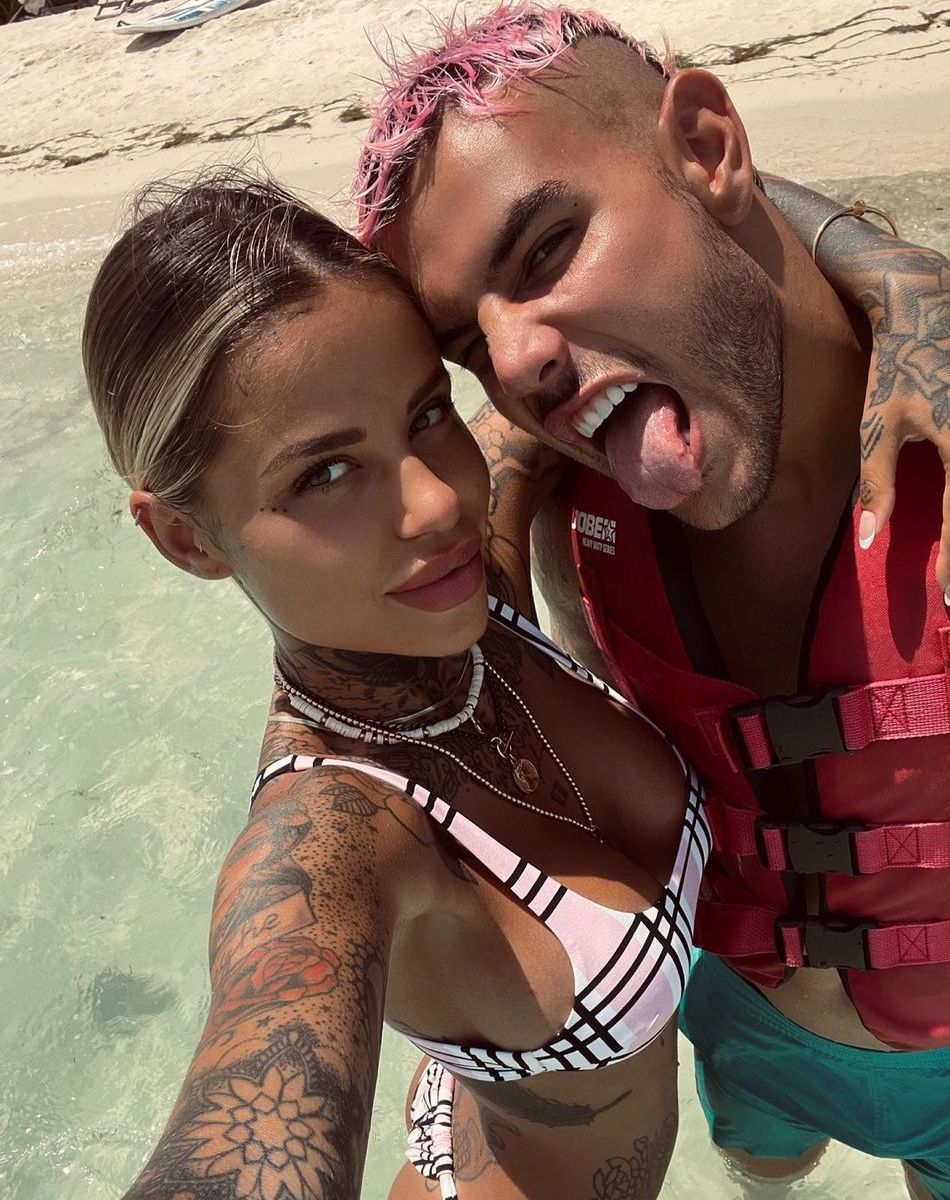 Théo Hernandez et Zoe Cristofoli.