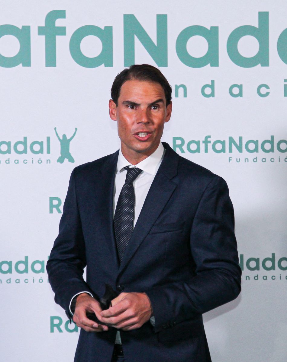 Rafael Nadal, fondateur de Rafa Nadal Foundation et Xisca Perello, directrice générale de Rafa Nadal Foundation - Rafael Nadal fête le 10 ème anniversaire de son association "RafaNadal Foundation" au Consulat italien à Madrid, le 18 novembre 2021.