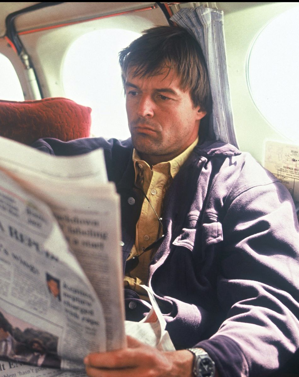 Nicolas Hulot au Botswana en 1995 pour Ushuaïa