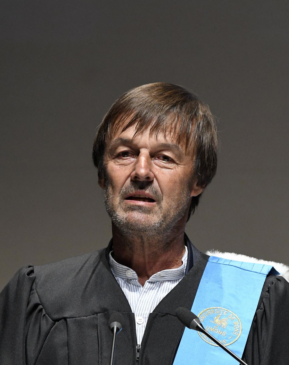Cérémonie de remise des insignes de Docteur Honoris Causa à Nicolas Hulot lors de la rentrée académique de l'Université de Mons, Belgique le 10 octobre 2019.