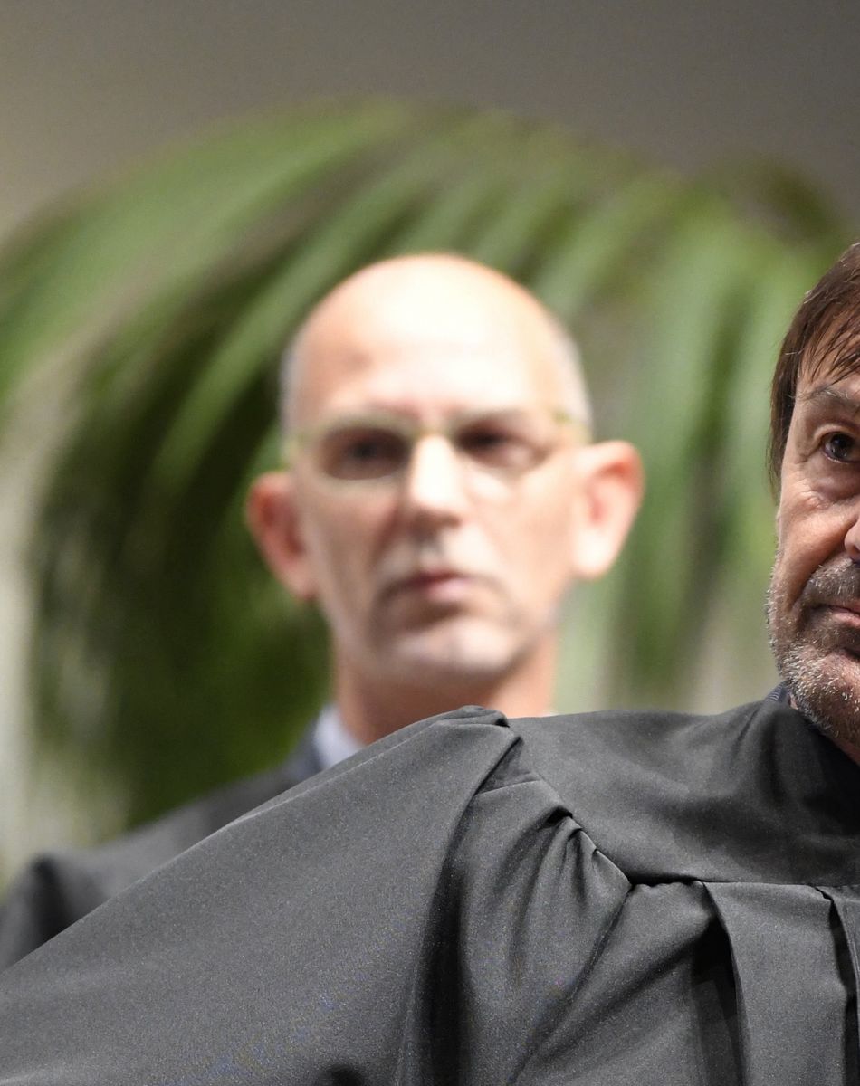 Cérémonie de remise des insignes de Docteur Honoris Causa à Nicolas Hulot lors de la rentrée académique de l'Université de Mons, Belgique le 10 octobre 2019.