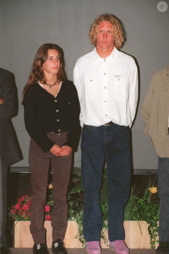 Pascale Mitterrand et Robby Page à Saint-Tropez en 1996