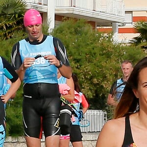 Exclusif - Laure Manaudou - La championne de natation L.Manaudou organise et lance la 1er édition de sa course, la "Swimrun" à Arcachon, France, le 23 juin 2019. Maintenant organisatrice de course avec son amie C.Gauzet, ancienne candidate de l'émission Koh-Lanta. Cette première édition de course et de nage était composée de 12 kilomètres de course dans le sable et 3 kilomètres de nage en mer. © Patrick Bernard/Bestimage