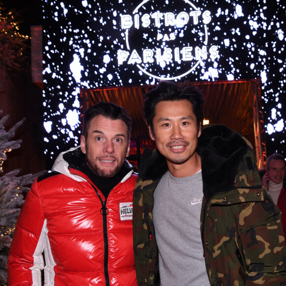 Exclusif - Norbert Tarayre et Frédéric Chau assistent à l'inauguration de la saison hivernale "Chez Monix" au restaurant "Le Splash" à Asnières-sur-Seine, le 25 novembre 2021. © Rachid Bellak/Bestimage