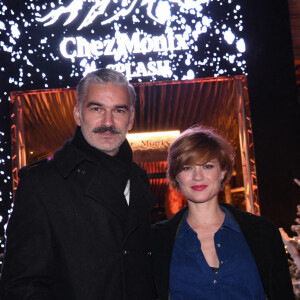 Exclusif - François Vincentelli et sa compagne Alice Dufour, enceinte, assistent à l'inauguration de la saison hivernale "Chez Monix" au restaurant "Le Splash" à Asnières-sur-Seine, le 25 novembre 2021. © Rachid Bellak/Bestimage