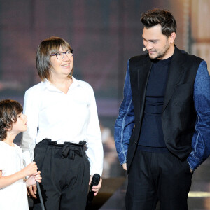 Exclusif - Jeff Panacloc, Brigitte Colcanap (mère) et Marloe - Surprises - Enregistrement de l'émission "La Chanson secrète 9" à la Seine musicale à Paris, diffusée le 27 novembre sur TF1 à 21h05. © Gaffiot-Moreau / Bestimage 