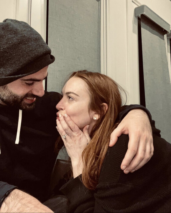Lindsay Lohan annonce ses fiançailles à son compagnon Bader Shammas. Novembre 2021.