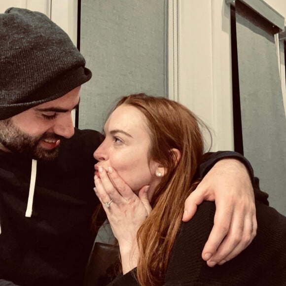 Lindsay Lohan annonce ses fiançailles à son compagnon Bader Shammas. Novembre 2021.