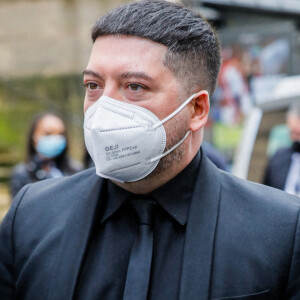 Chris Marques - Arrivées aux Obsèques du danseur étoile Patrick Dupond en l'église Saint-Roch à Paris, France, le 11 mars 2021.