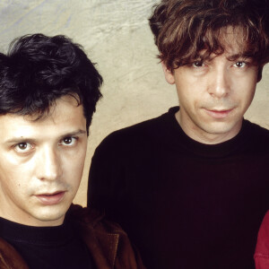 Archives - Portrait du groupe Indochine (Nicola Sirkis, Stéphane Sirkis, Dominique Nicolas) à Paris, le 30 juin 1992. © Cédric Perrin/Bestimage