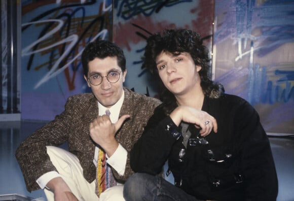 Archives - Alain Chabat et le chanteur du groupe Indochine, Stéphane Sirkins. Octobre 1985. © Jean Lenoir via Bestimage