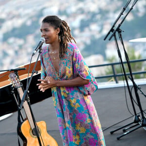 Exclusif - La chanteuse Ayo en concert dans le cadre des Nice Jazz Air Sessions sur le site de l'Observatoire de Nice le 6 juillet 2020. © Bruno Bebert / Bestimage