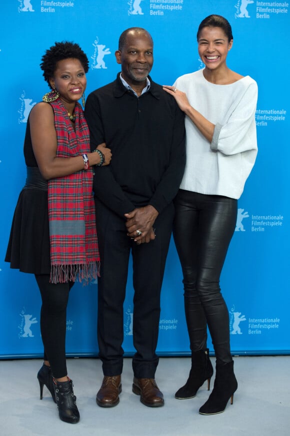 Lovely Kermonde Fif, Alex Descas et Ayo - Photocall du film "Meurtre à Pacot" lors du 65ème festival international du film de Berlin, la Berlinale. Le 10 février 2015