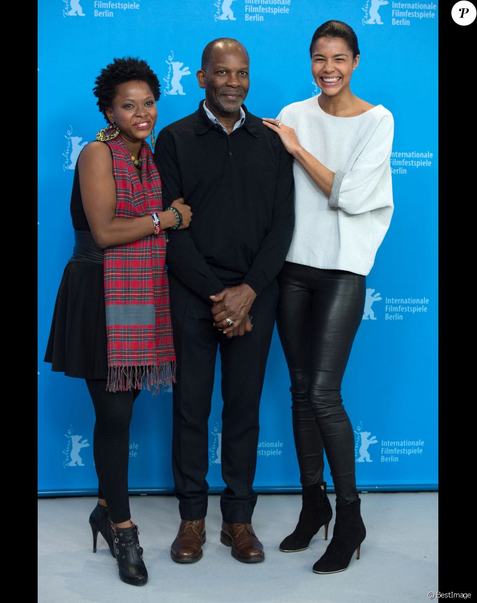 Lovely Kermonde Fif, Alex Descas et Ayo - Photocall du film "Meurtre à Pacot" lors du 65ème festival international du film de Berlin, la Berlinale. Le 10 février 2015