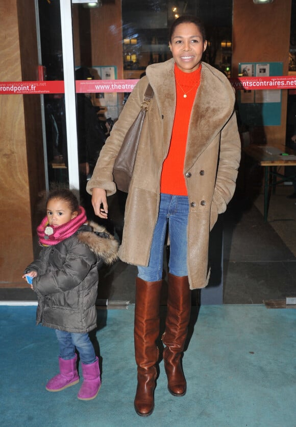 Ayo et sa fille Billie Eve - Gala contre le racisme au Theatre du Rond Point des Champs Elysees a Paris le 2 decembre 2013.