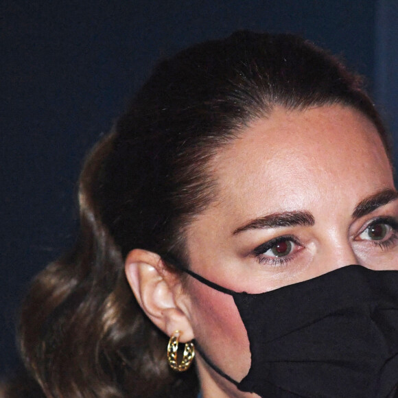 Kate Catherine Middleton, duchesse de Cambridge, en visite à l'exposition "Fabergé in London: Romance to Revolution" au Victoria and Albert Museum à Londres. Le 2 décembre 2021