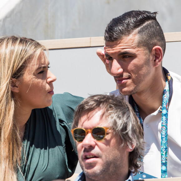 Marion Bartoli et son nouveau compagnon le joueur de football belge Yahya Boumediene dans les tribunes lors des internationaux de tennis de Roland Garros à Paris, France, le 2 juin 2019. © Jacovides-Moreau/Bestimage