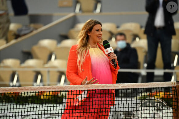 Marion Bartoli enceinte et en arc en ciel - Les internationaux de tennis de Roland Garros à Paris. © Chryslene Caillaud / Panoramic / Bestimage
