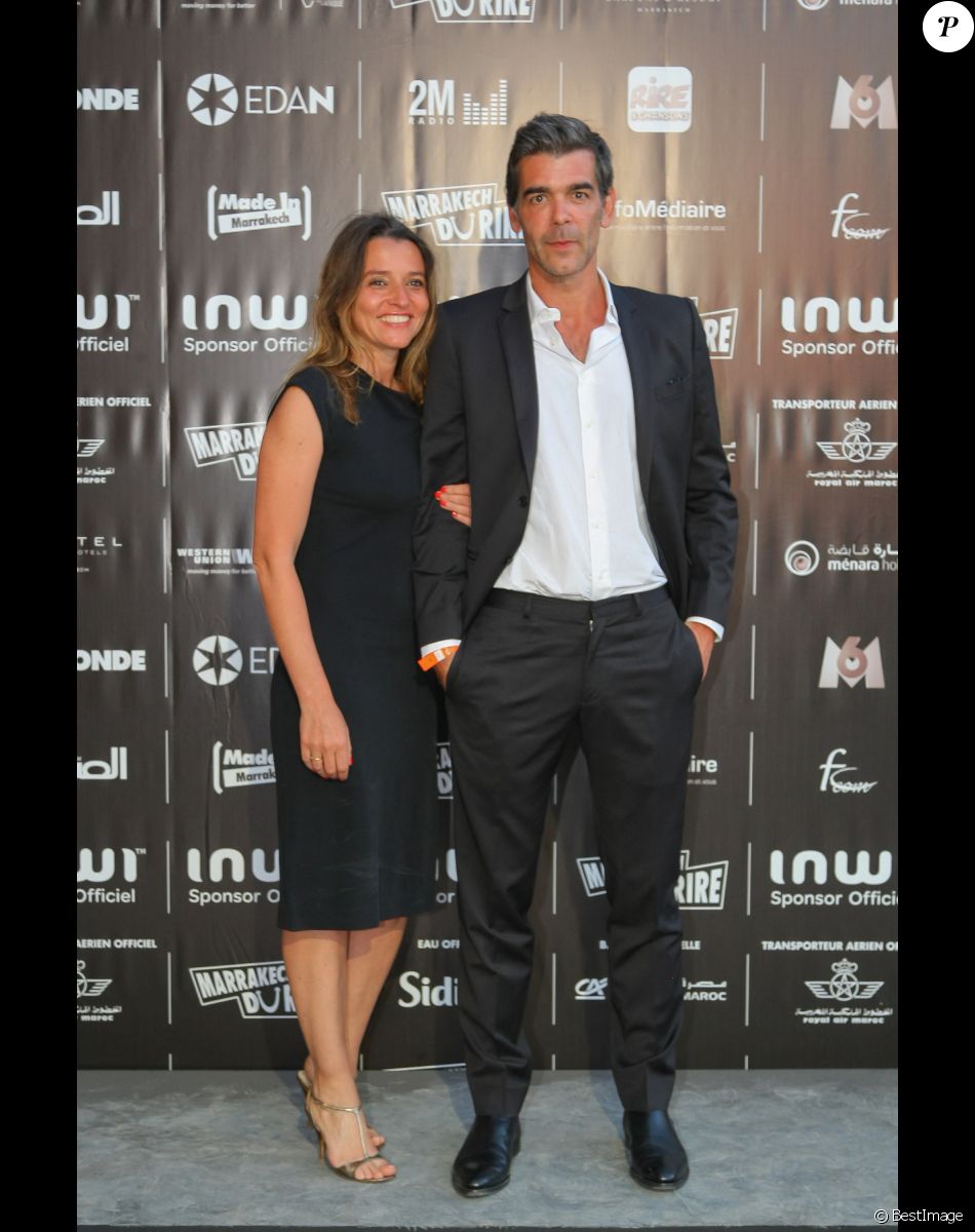 Xavier de Moulins et sa femme Anais Bouton (directrice des programmes de Paris Premiere) - Ouverture du Festival Marrakech du Rire 2015. Le 13 juin 2015 à Marrakech