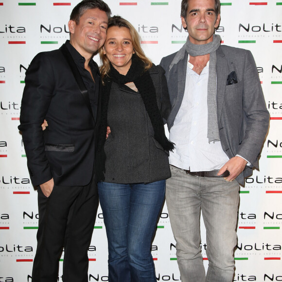 Exclusif - Jacques Sanchez, Xavier de Moulins et sa femme Anais Bouton directrice des programmes de Paris Premiere) - Anniversaire de l'incontournable programmateur de television et de radio Jacques Sanchez au restaurant branche NOLITA à Paris 8ème le 29/05/2013