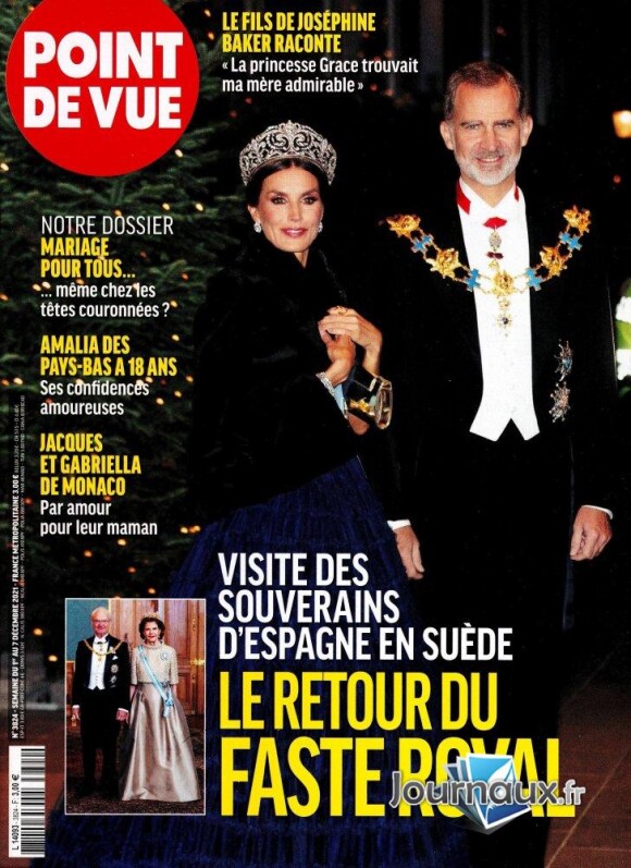 La princesse Amalia des Pays-Bas dans le magazine "Point de vue" du 1er décembre 2021.