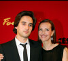 Carole Bouquet et son fils Dimitri Rassam - Dîner au Fouquet's dans le cadre de la 31e cérémonie des César, au Théâtre du Châtelet.